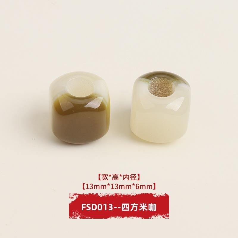 芬锦饰品树脂四方方块方形大孔珠子串珠穿珠鞋饰|undefined