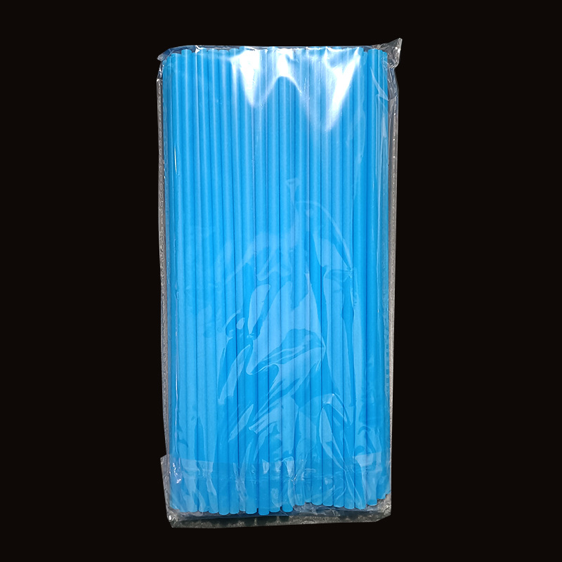 Transfronterizo en stock 6mm color paja recta plana paja de plástico desechable PP niños hechos a mano DIY lavanda