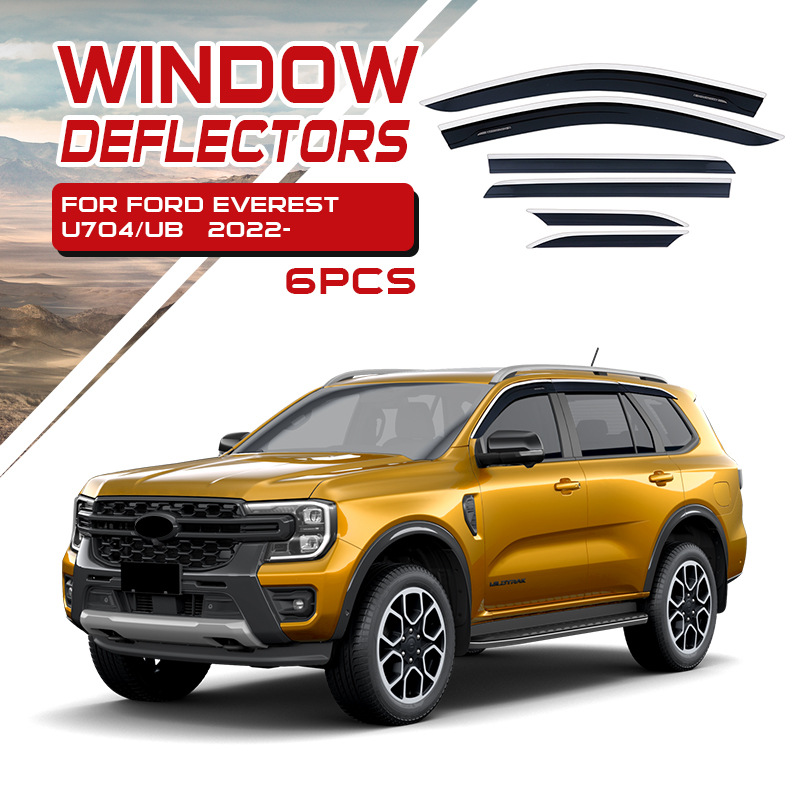 TXR es adecuado para Ford, ventana de protección de lluvia, cejas de lluvia, Ford Everest Window Deflectors image 10