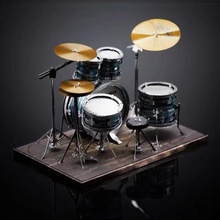 全金属3D立体diy拼图免胶拼装模型架子鼓吉他贝斯乐器类成人云