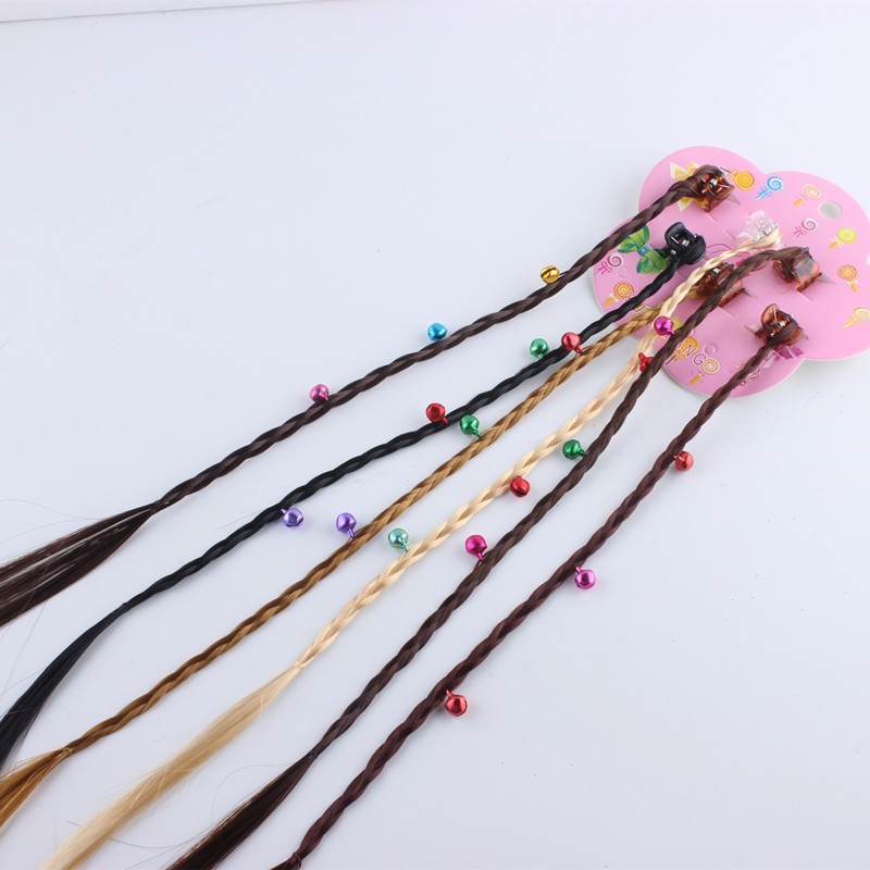 带夹子彩色假发辫子