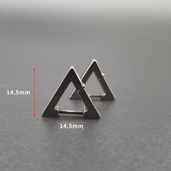 geometric fashionable universal earrings stainless steel for men and…