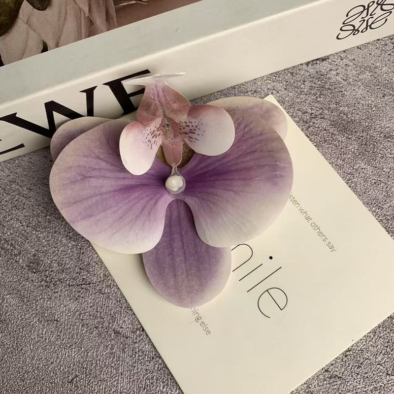ネット赤蝶蘭花頭3dプリントフィルムシミュレーションdiyカード装飾花9センチお土産喜糖箱|undefined