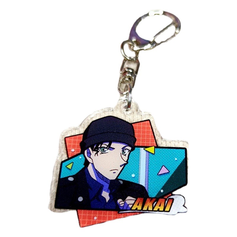 Dibujos animados detective Conan periférico acrílico llavero lindo Xiaolan mochila colgante decorativo llavero