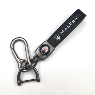 Other Automotive Exterior Supplies | Amazon Hot-Selling Metal Keychain - maserati-matt-gunmetal-lambskin-hanging-clock