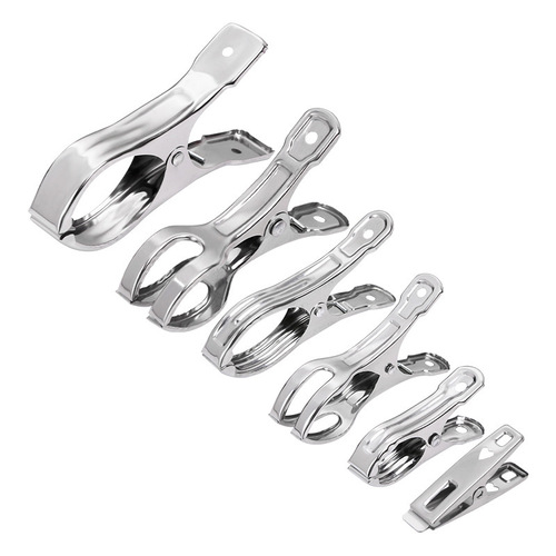 Large stainless steel clothespins, used for hanging bedding, are heavy-duty wind-resistant clothespins for drying clothes on hangers.