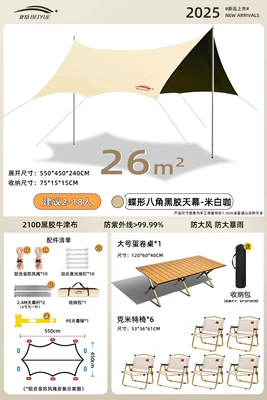 Canopy Cloth Sunshade Equipment Avtomobil yan çətirləri - 26-octagonal-vinyl-canopy-large-egg-roll-table-kermit-chair6-required
