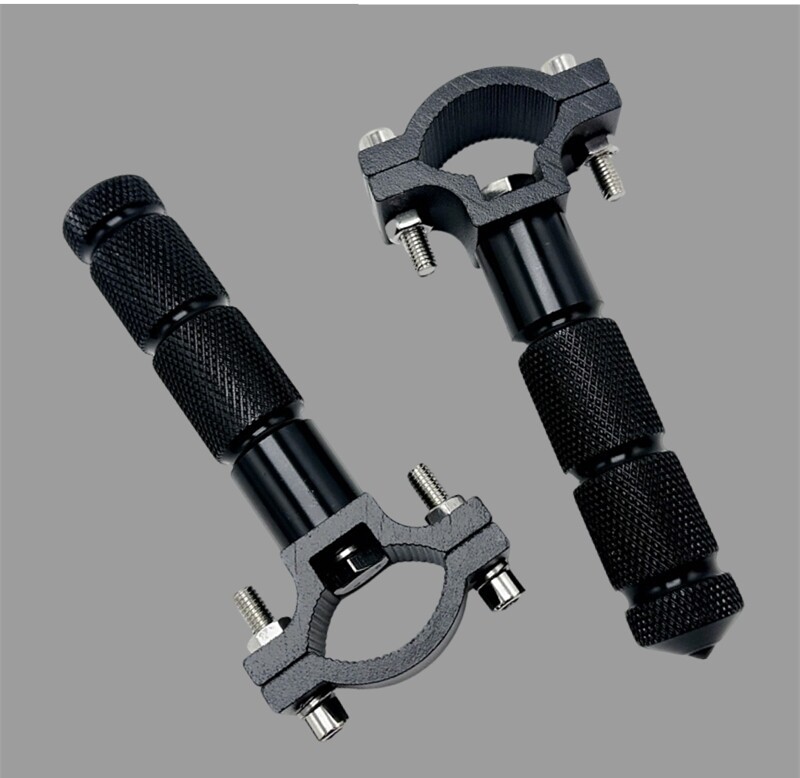 Electric Vehicle Motorcycle 22-32mm Vertical Bar Footrest Bumper Guard Bar with Additional Aluminum Alloy Folding Foot Pedal