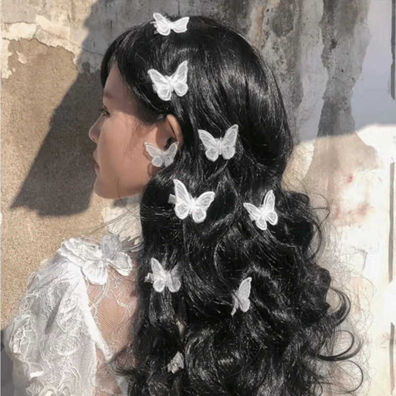 Заколка для волос, свежая hair accessory, с вышивкой, интернет-знаменитость, цветочный