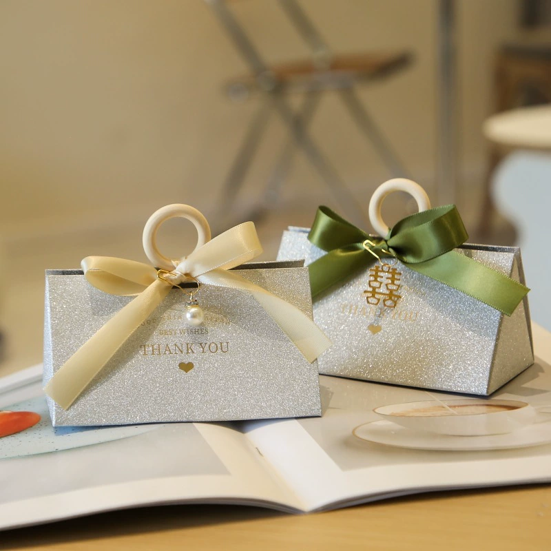 Свадебная коробочка для конфет в западном стиле с эффектом премиум-класса, свежая и простая свадебная коробочка для конфет, минималистичная свадебная сумочка для конфет в лесном стиле, ручная упаковка в европейском стиле.