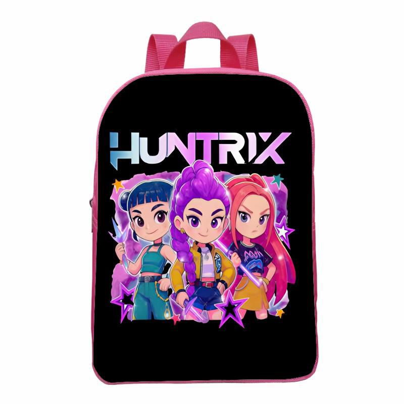 Huntrix Kpop Caza de brujas rosa mochila infantil mini mochila mochila jardín de infantes mochila para padres e hijos