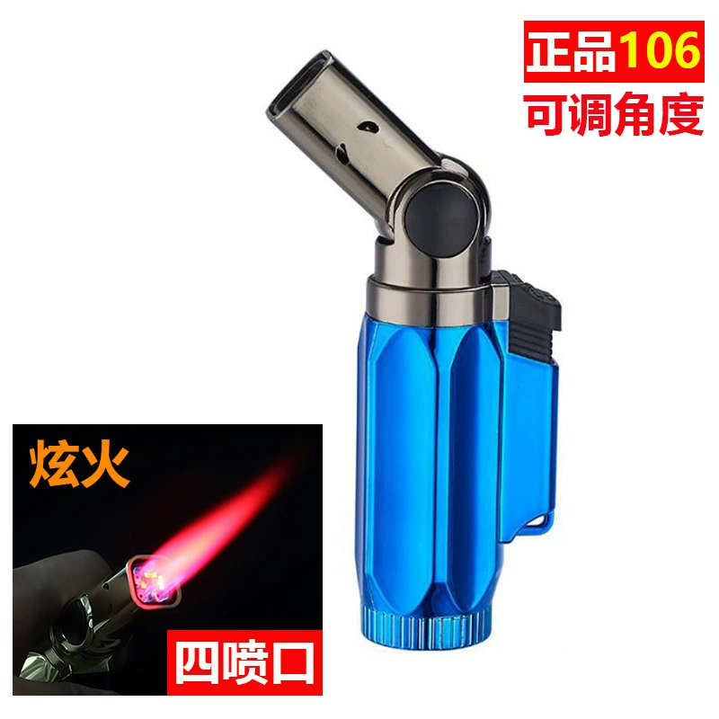 Сияющий огонь четыре прямое сопло ветрозащитная Зажигалка точка благовония труба сигара мокса пожарный пистолет миниатюрный маленький пистолет-распылитель сварочный пистолет