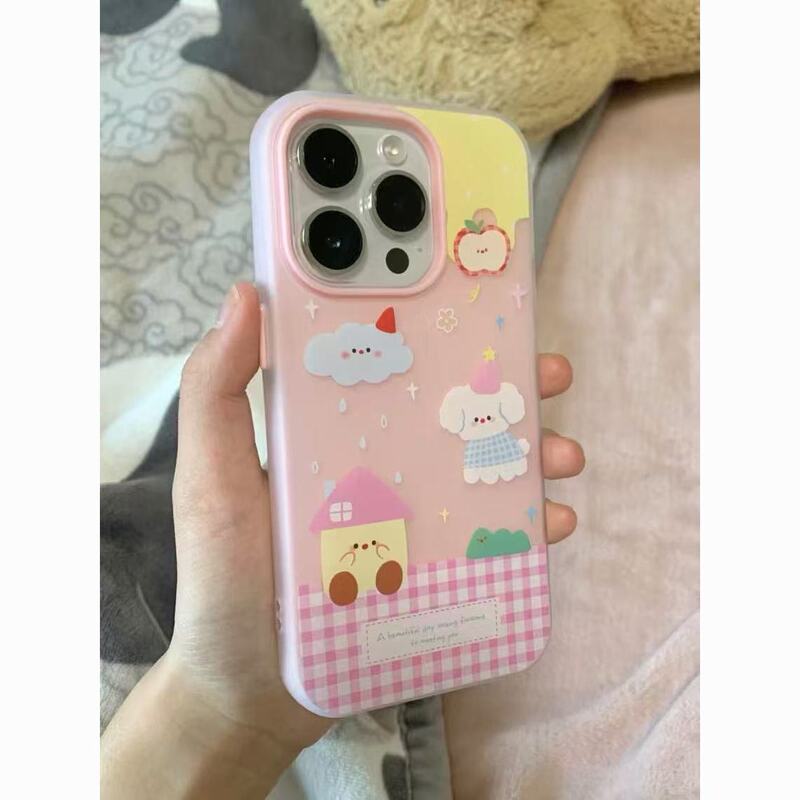 House Puppy Suitable for Apple 16/15/14 Jelly Gel iPhone 13 Pro Max New Model 12 Women's Model 17 Full Cover House Puppy Suitable for Apple 16/15/14 Jelly Gel iPhone 13 Pro Max New Model 12 Women's Model 17 Full Cover