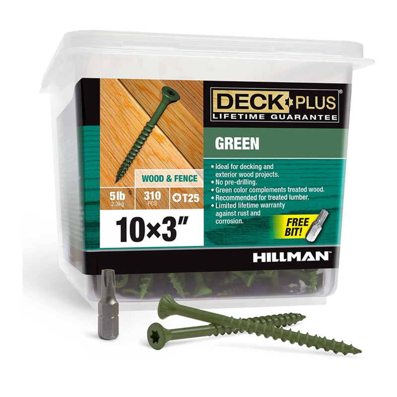 跨境 Deck Plus 48405 木螺钉 #10 x 3,绿色