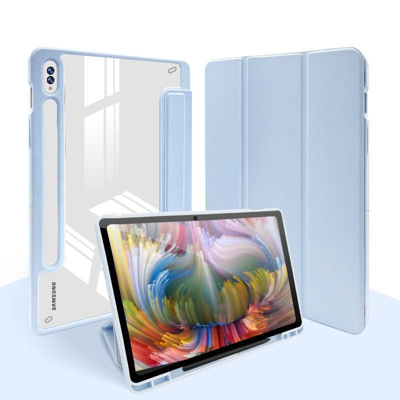 For Samsung Tabs8 protective cover S8Ultra transparent acrylic anti-bending s8 +/s7 +/s7fe anti-fall case A7