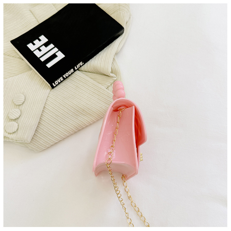 157g Weight Polyester Lining Material Flip Cover Closure Type Single Shoulder Strap Strap Type Jelly Bag Bags Type Casual, Holiday Occasion PVC Material Solid Color Pattern All Seasons Season Women's Gender Basic, Classic Style Style Square Shape Small Size Women's Small PVC Solid Color Basic Classic Style Square Flip Cover Jelly Bag 49