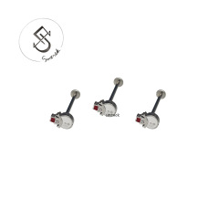SMTNEK Titanium Steel Internal Thread Drip-Oil Christmas Snowman Earrings & Lip Studs — Stainless Steel Piercing Jewelry