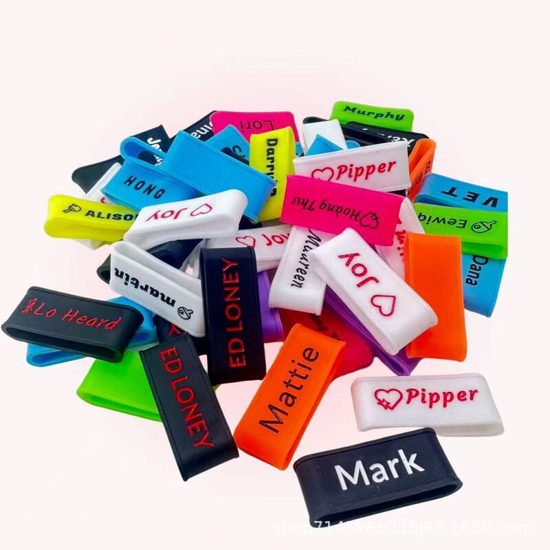 Silicone Pickleball Racket Sealing Ring, Sweat-Absorbing Band, Anti-Slip Protective Cover, Laser Color-Filled Engraved Name Bracelet