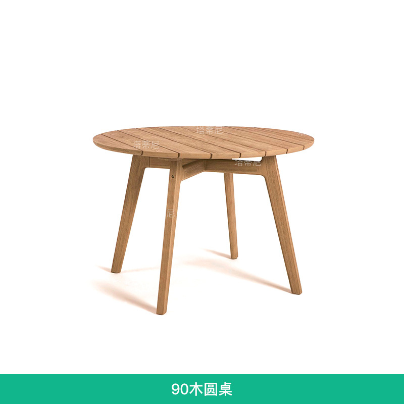 Mesas y sillas de teca para exteriores, muebles de ratán de madera maciza para terraza de jardín, conjunto de mesa y sillas para patio de villa o balcón.