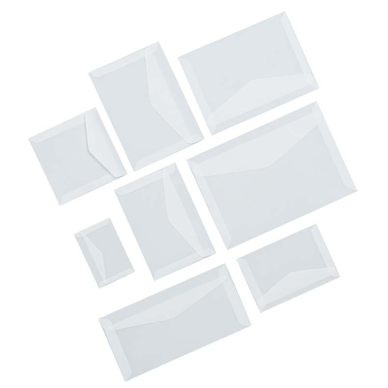 Sobre de papel de sulfato transparente en stock al por mayor de boda vintage tarjeta de invitación de postal almacenamiento sobre translúcido con logo