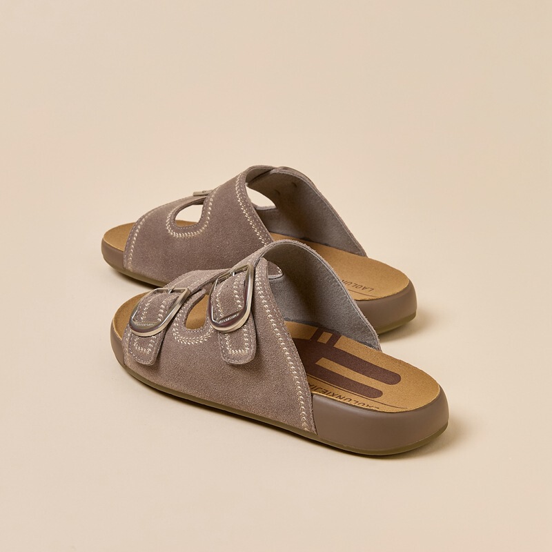 Retro Birkenstock Slippers and Sandals, New Summer Women's Shoes, Flat-Soled, Thick-Soled, Breathable, Casual, Soft-Soled Beach Slippers