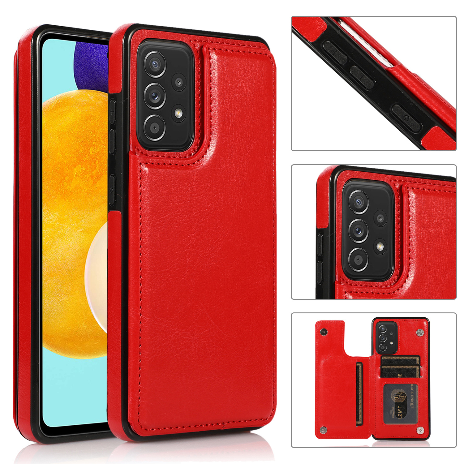 Simple Style Solid Color Tpu Pu Leather    Phone Accessories display picture 1