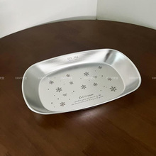 304不锈钢盘子托盘餐盘家用菜盘鱼盘方形高级感漂亮炸串小吃深盘