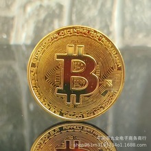 跨境 玩具币bitcoin比特币纪念币外贸虚拟币纪念章外币金属工艺品