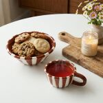 韩式isn 手工制作咖啡陶瓷马克杯 早餐杯 小众手绘花朵釉下彩杯子