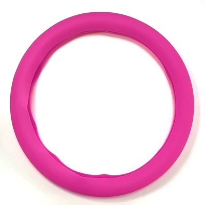 Steering wheel cover, Women's Summer Fashion Wear-resistant Non-slip - silicone-rose-red-steering-wheel-1-38cm
