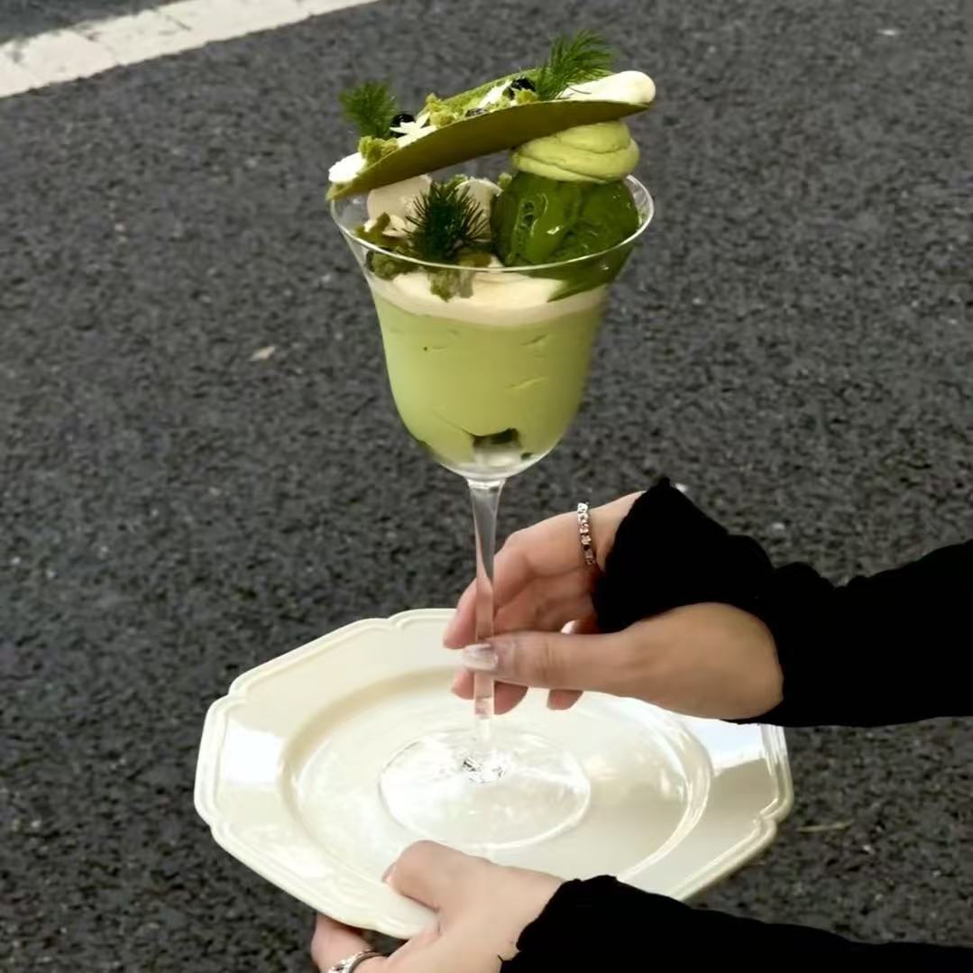 Vaso de vidrio de pie alto clásico, vaso de Martini Retro, copa de champán, copa de cóctel especial