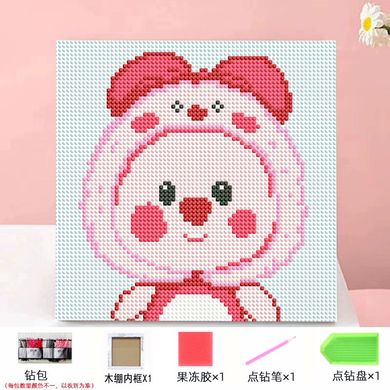 Набор алмазной мозаики DIY Kuromi и мультфильмы 20×20 см, рамка-наклейка, детское творчество
