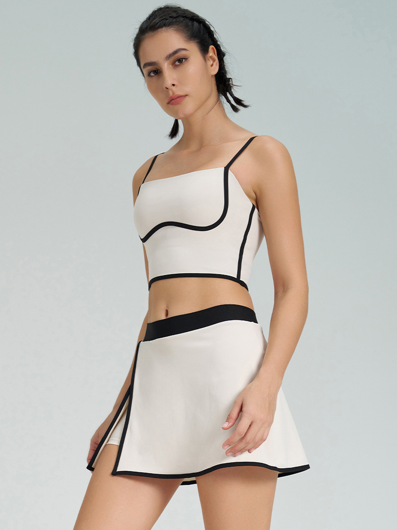 Nuevo chaleco deportivo de secado rápido bloqueador de color Ropa de ropa de yoga para verano de alta elasticidad para mujeres Fitness Shockproof