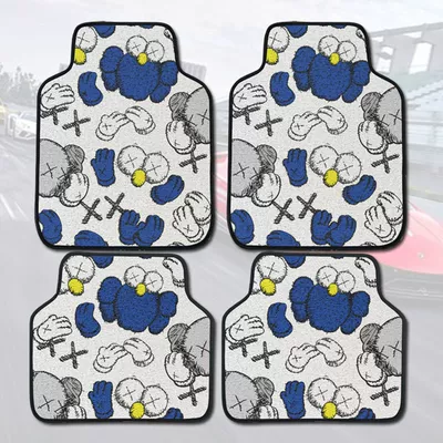 Ring Floor Mats, Universal Cuttable – Universal Foot Pad - car-universal-floor-mats-kaws-complete-car-interior-trim-kit-4-piece-set