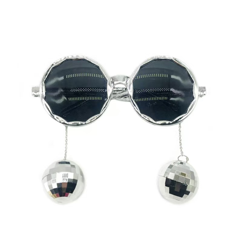 Cross-border single party gafas de bola especular bola láser tridimensional disco bola reflectante bola colgante gafas de cadena
