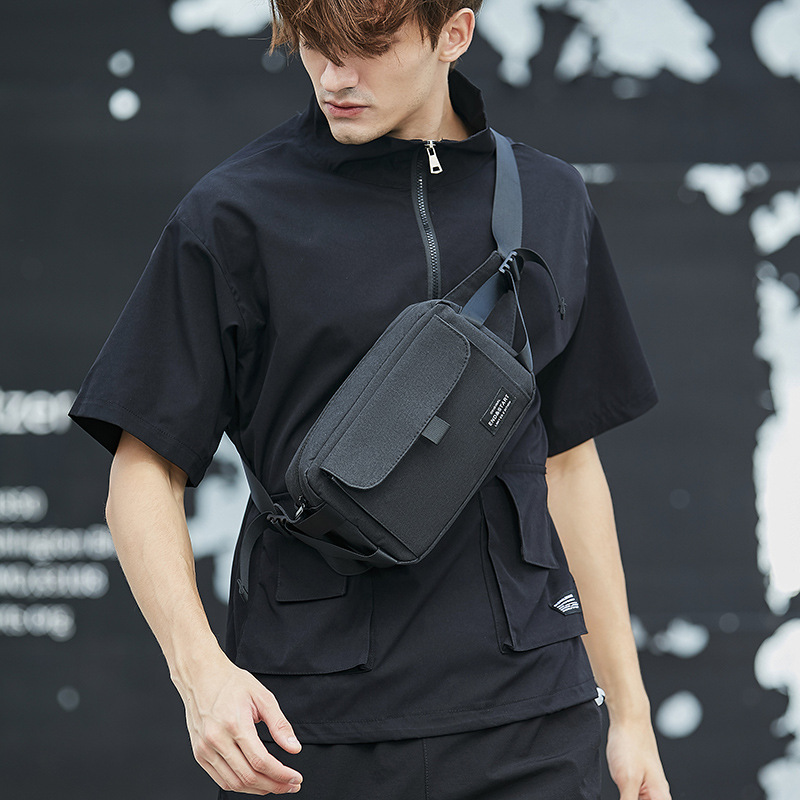 Classic Men's Messenger Bag, Men's Fashionable Commuting Cycling Sports Shoulder Backpack Functional Messenger Bag_voghion.com
