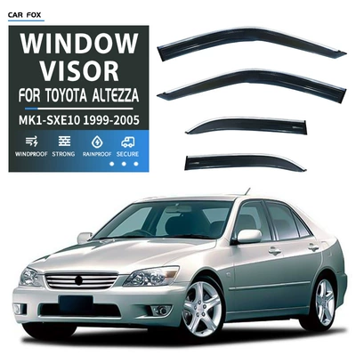 Suitable for Toyota Altezza Window Visor Window Rain and Sun Visor Rain Eyebrow (Rain shield) - standard-packaging-without-logo-toyota-altezza-altezza-mk1-sxe10-1999-2005-with-bright-strip-rain-shield