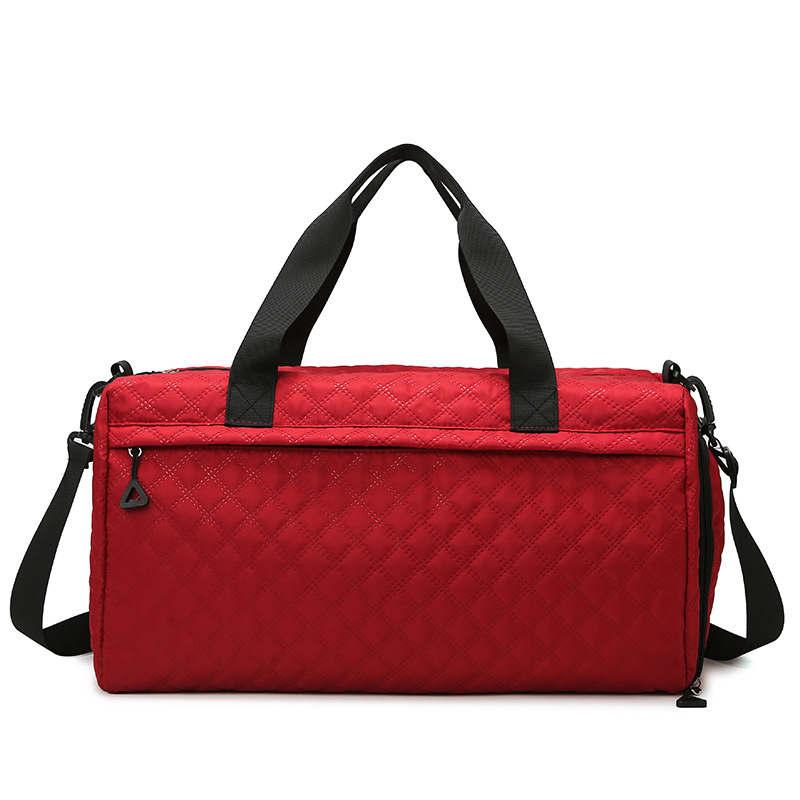 Bolso de viaje de separación seco y húmedo de gran capacidad de rombo nuevo transfronterizo, bolsa de yoga de fitness, bolsa de equipaje de embarque de corta distancia