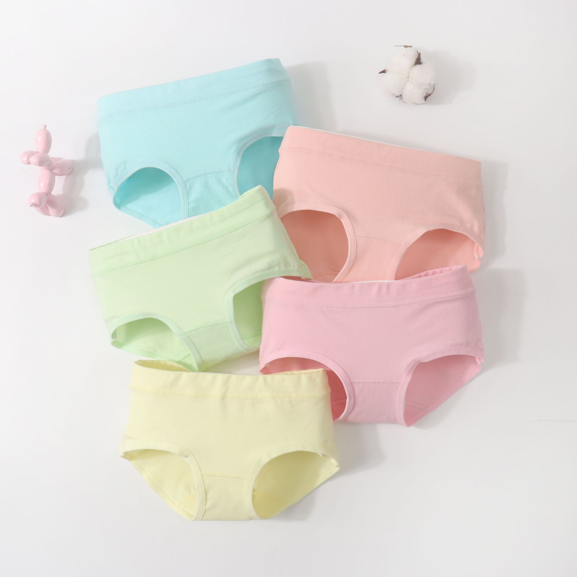 Wholesale children's cotton underwear, Class A cotton briefs, girls' underwear that won't pinch buttocks, baby and infant cotton shorts.