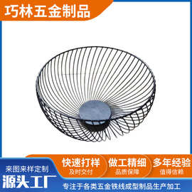 广东厂家直供客厅金属铁线水果盘北欧家居铁艺收纳托盘果篮多功能