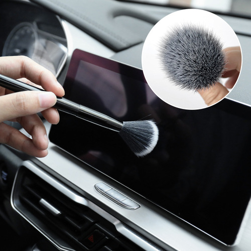 2-piece set of multifunctional car air conditioning outlet cleaning brush, central control interior gap nylon soft bristle detail brush