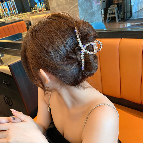 Korean style grab clip for hairpins on the back of the head, internet celebrity metal hair clip, headwear, elegant temperament, shark clip wholesale