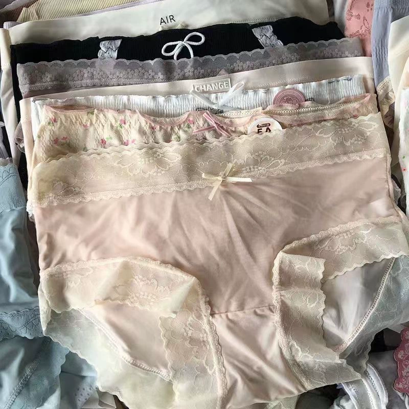 Цветные брюки с бантом, дышащее кружевное белье для коррекции формы бедер, брюки, оптом, средняя посадка