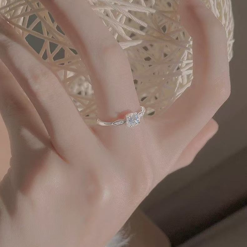 Vintage Graceful 925 Silver-plated Open Ring For Women Jewelry_voghion.com