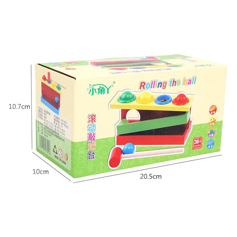 Arco iris de madera, plataforma de percusión, música de percusión, pila de percusión, ratón, martillo, niño, bebé, juguete para niños