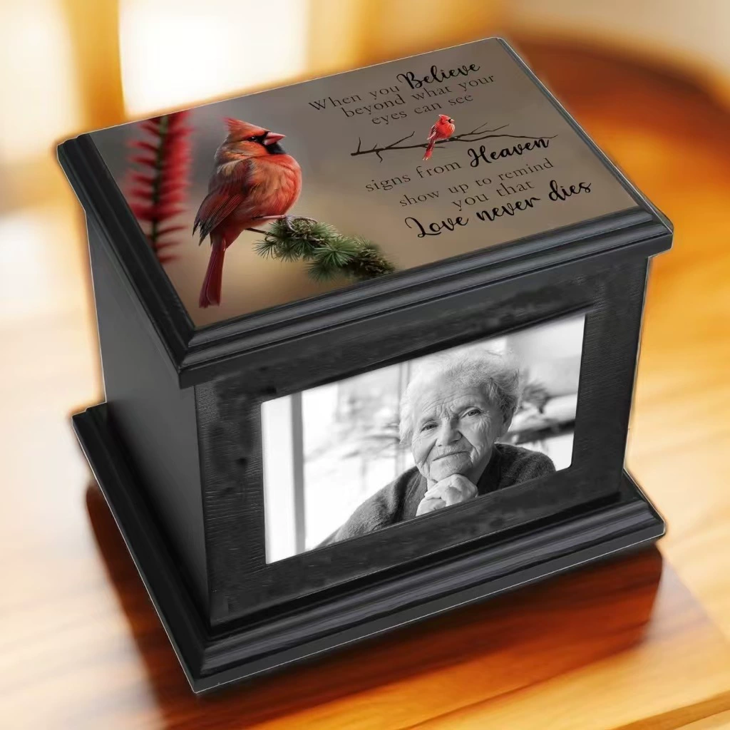 Большой пепел для взрослых деревянный кремированный ящик с фоторамкой Пепел похоронил жизнь