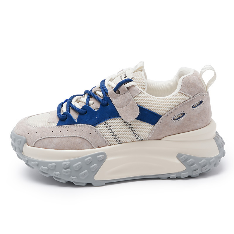 Zapatillas Augusden de suela gruesa para mujer, modelo nuevo primavera 2026, estilo universitario, zapatillas casuales de malla que estilizan, a la moda.