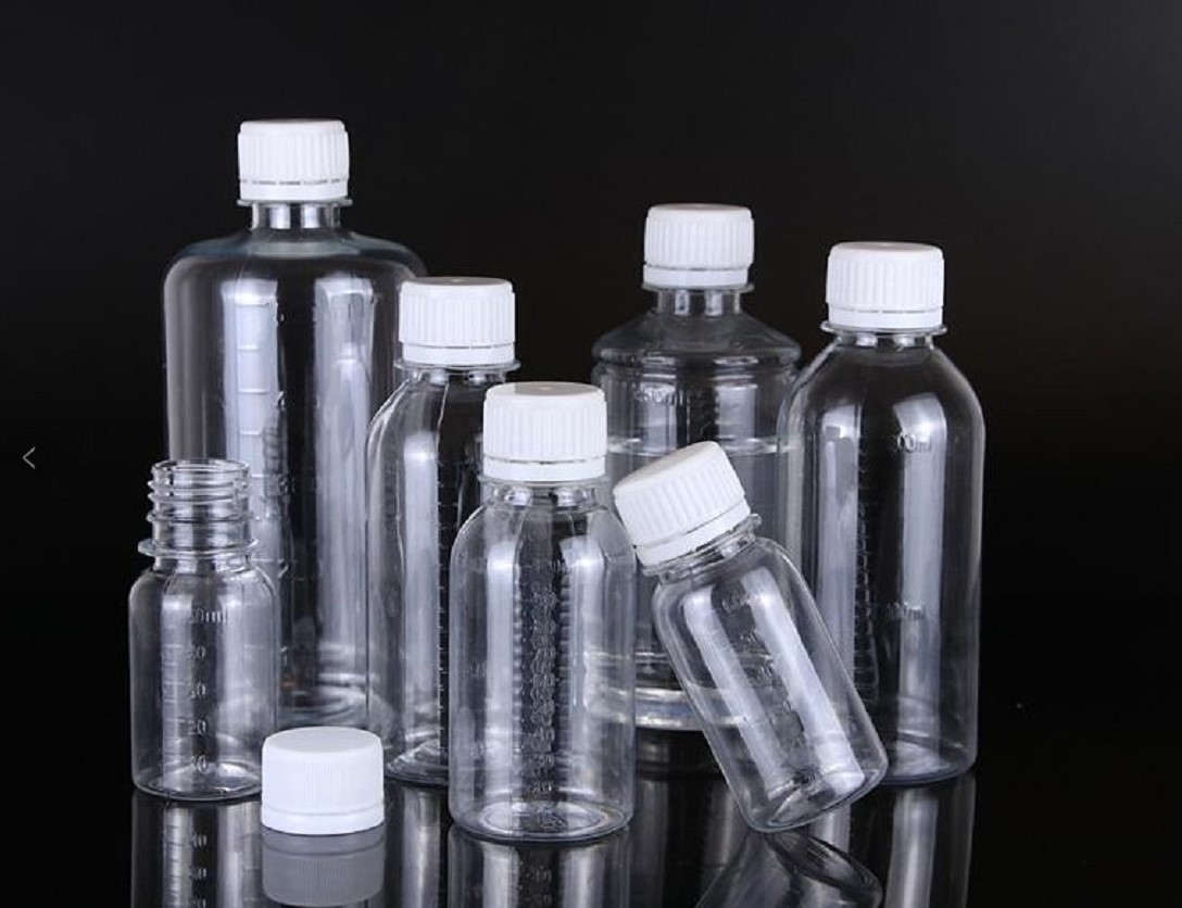 现货供应 50 200ml带刻度小空塑料瓶子透明pet聚酯瓶液体样品批发