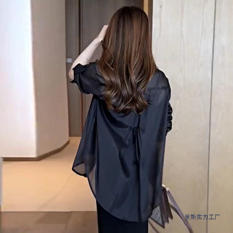 Summer Niche Design Plus-Size Sun-Protective Shirt for Women, Thin Summer Jacket Shirt, 2024 New Chiffon Top Summer Niche Design Plus-Size Sun-Protective Shirt for Women, Thin Summer Jacket Shirt, 2024 New Chiffon Top