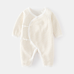 Newborn Bodysuit for Autumn/Winter Pure Cotton Baby Print Skeleton-Free Clothing for Newborn Monk's Attire Baby Spring/Autumn Hoddie